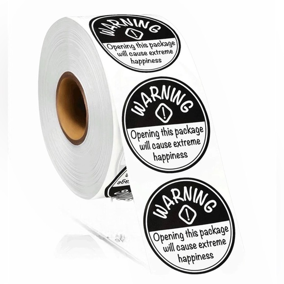 Other - 🆑 Black & White Happiness Stickers 50qty